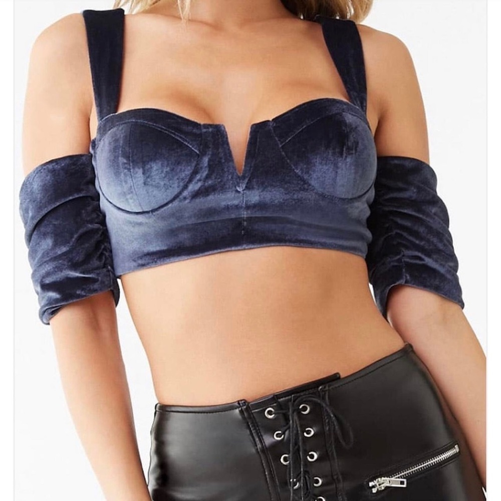 Velvet Crop Top